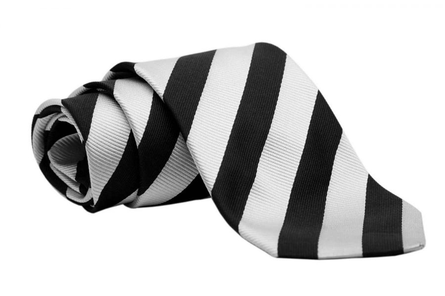 Γραβάτα με λευκή και μαύρη ρίγα