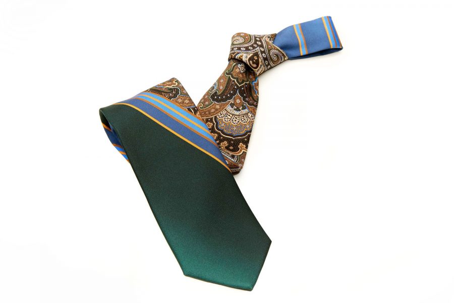 Γραβάτα Πολύχρωμη Λαχούρι, Double Sided, Μετάξι 100%