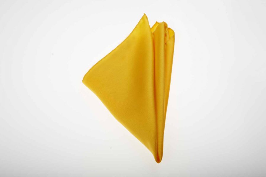 Pochette κίτρινο μονόχρωμο, Μετάξι 100%