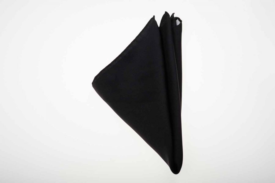 Pochette μαύρο μονόχρωμο, Μετάξι 100%