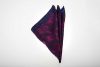 Pochette μπλε με μωβ λαχούρι, Μετάξι 100% 1 Pochette μπλε με μωβ λαχούρι, Μετάξι 100%