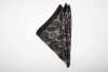 Pochette μαύρο με γκρι λαχούρι, Μετάξι 100% 1 Pochette μαύρο με γκρι λαχούρι, Μετάξι 100%