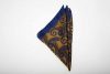Pochette μπλε με κίτρινο λαχούρι, Μετάξι 100% 1 Pochette μπλε με κίτρινο λαχούρι, Μετάξι 100%