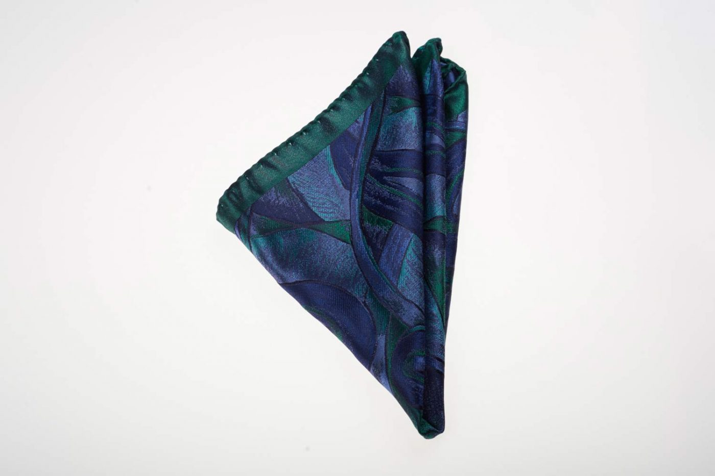 Pochette Πράσινο με Μπλε Fantasy, Μετάξι 100% 1 Pochette Πράσινο με Μπλε Fantasy, Μετάξι 100%