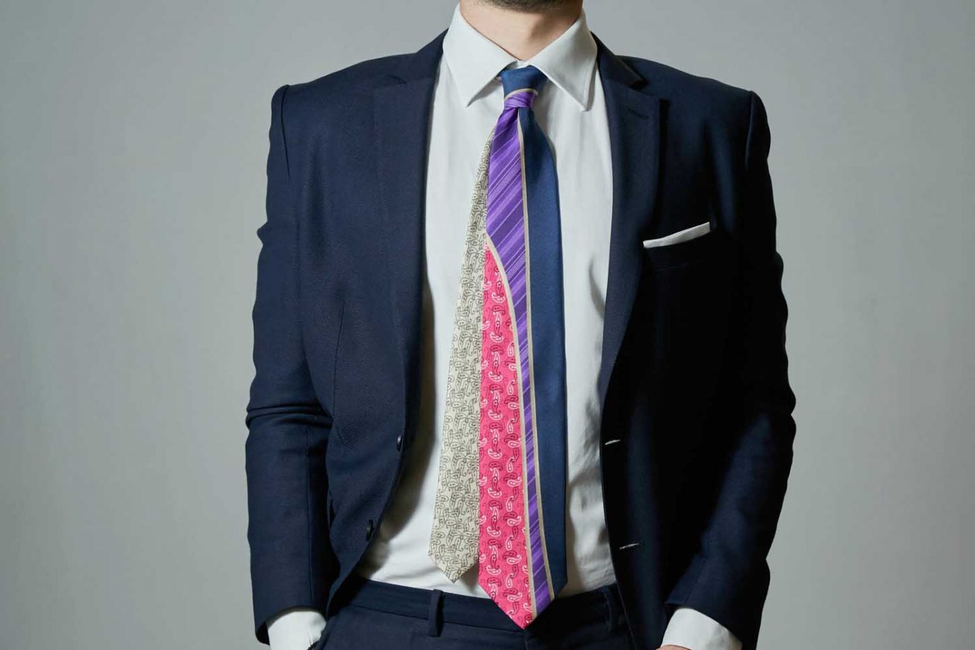 Γραβάτα με λαχούρι, Double sided, Μετάξι 100%