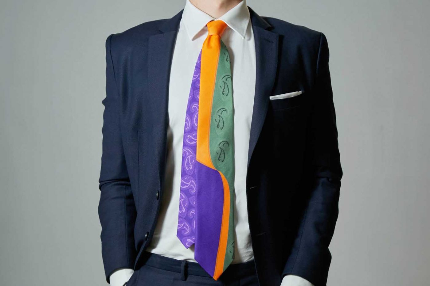 Γραβάτα fantasy και πίσω λαχούρι, Μετάξι 100%