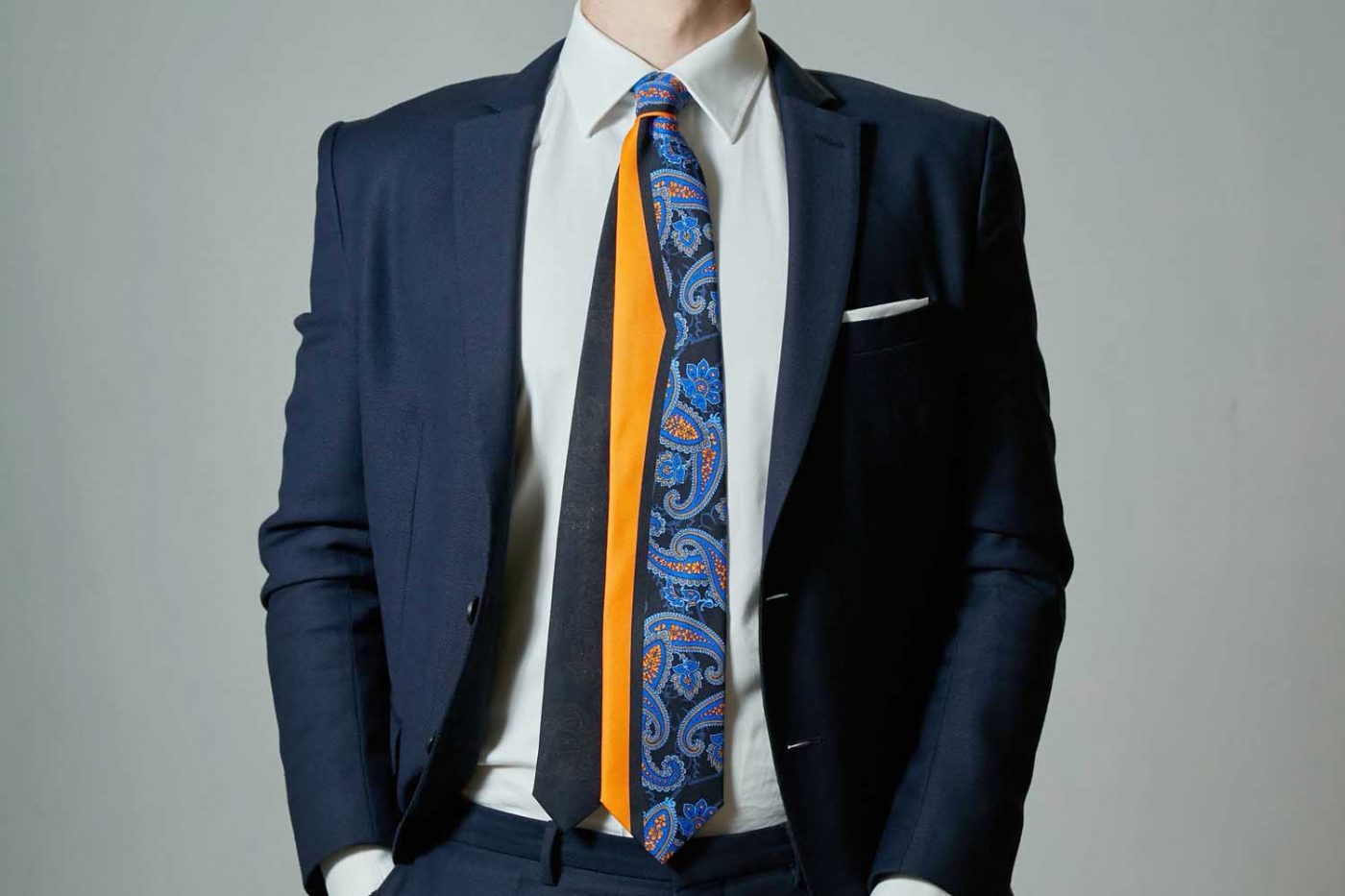 Γραβάτα με λαχούρια, Μετάξι 100%