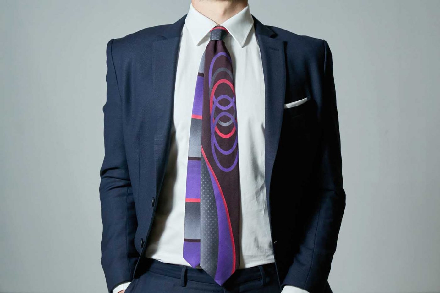 Γραβάτα συλλεκτική "Winter", Double sided, Μετάξι 100%