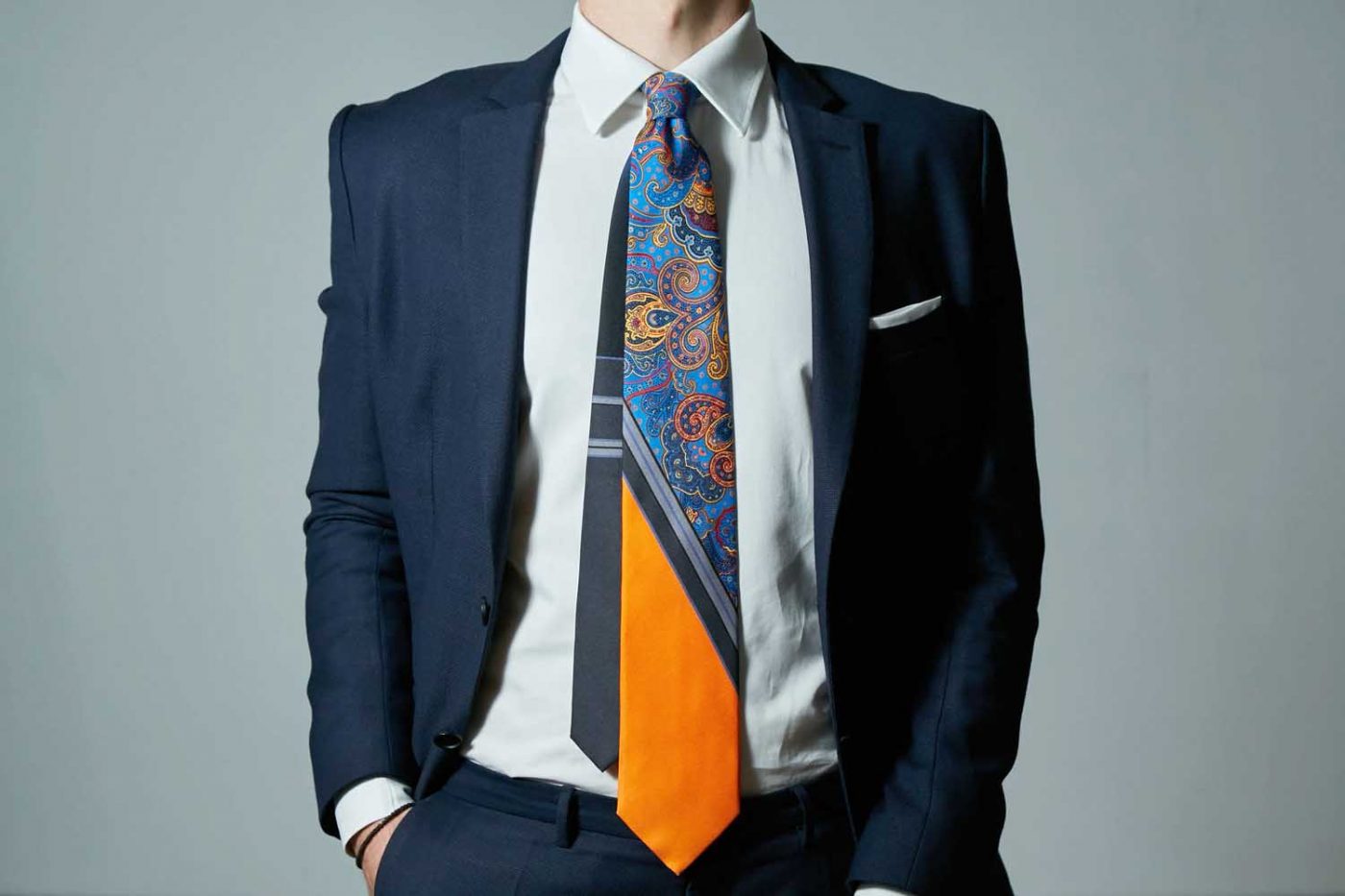 Γραβάτα λαχούρι - μονόχρωμη, Μετάξι 100%