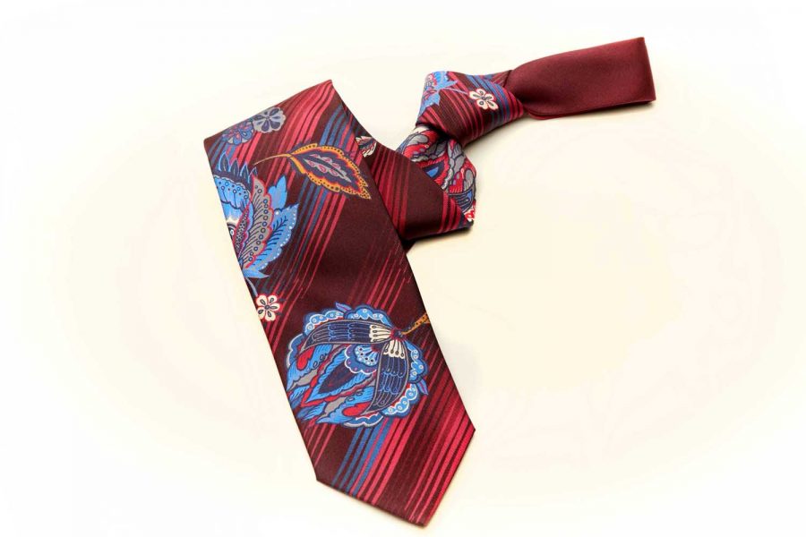 Γραβάτα fantasy - floral, Double sided, Μετάξι 100%