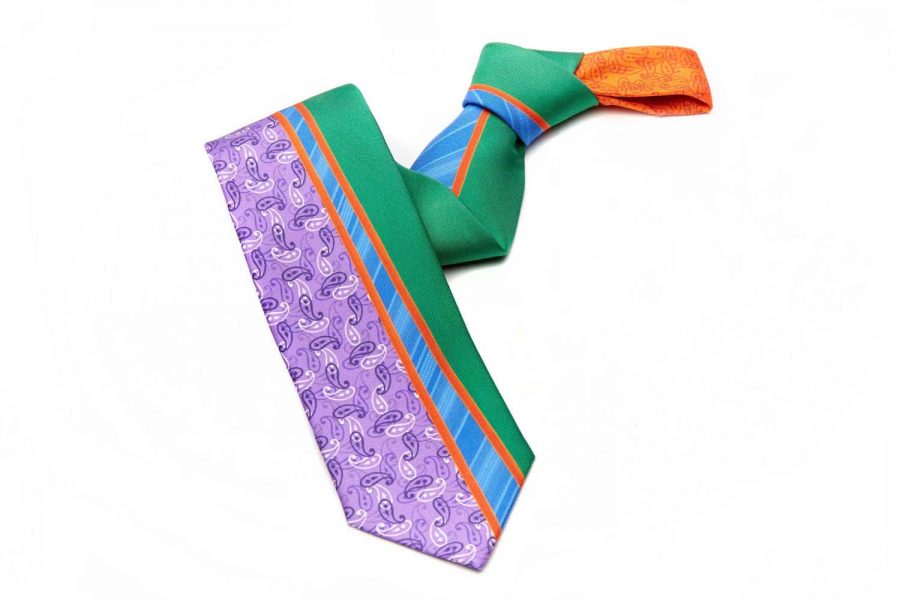 Γραβάτα με λαχούρι, Double sided, Μετάξι 100%