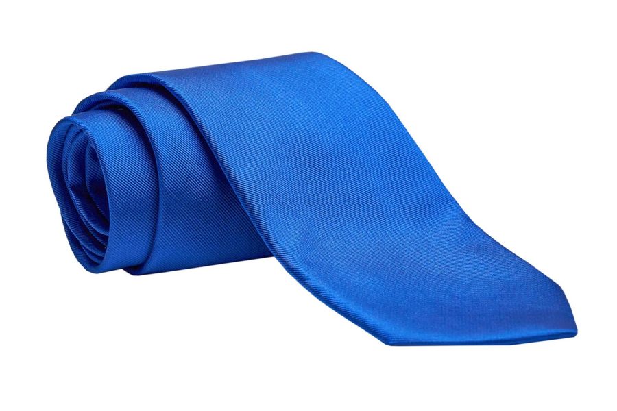 Γραβάτα μπλε ηλεκτρίκ μονόχρωμη