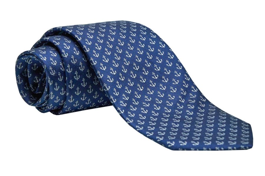 Γραβάτα μπλε με άγκυρες