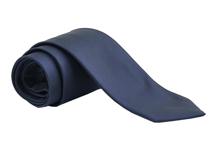 Γραβάτα navy 7cm, Μετάξι 100%
