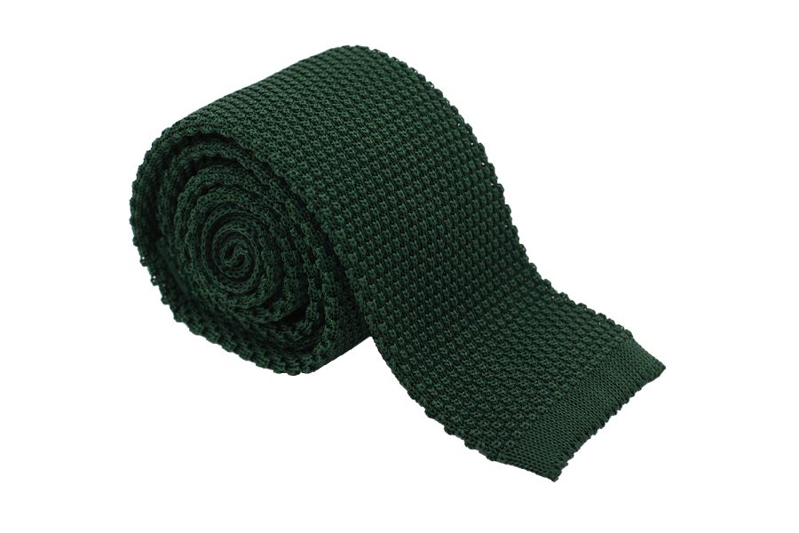 Γραβάτα πλεκτή πράσινη, Μετάξι 100%