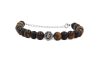 BRAC740 Βραχιόλι tiger's eye & black