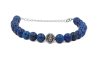 BRAC741 Βραχιόλι jade μπλε με λιονταράκι