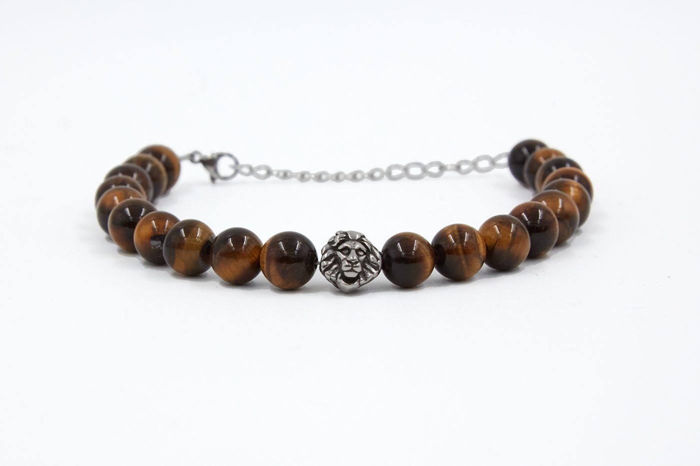 BRAC742 Βραχιόλι tiger's eye με λιονταράκι