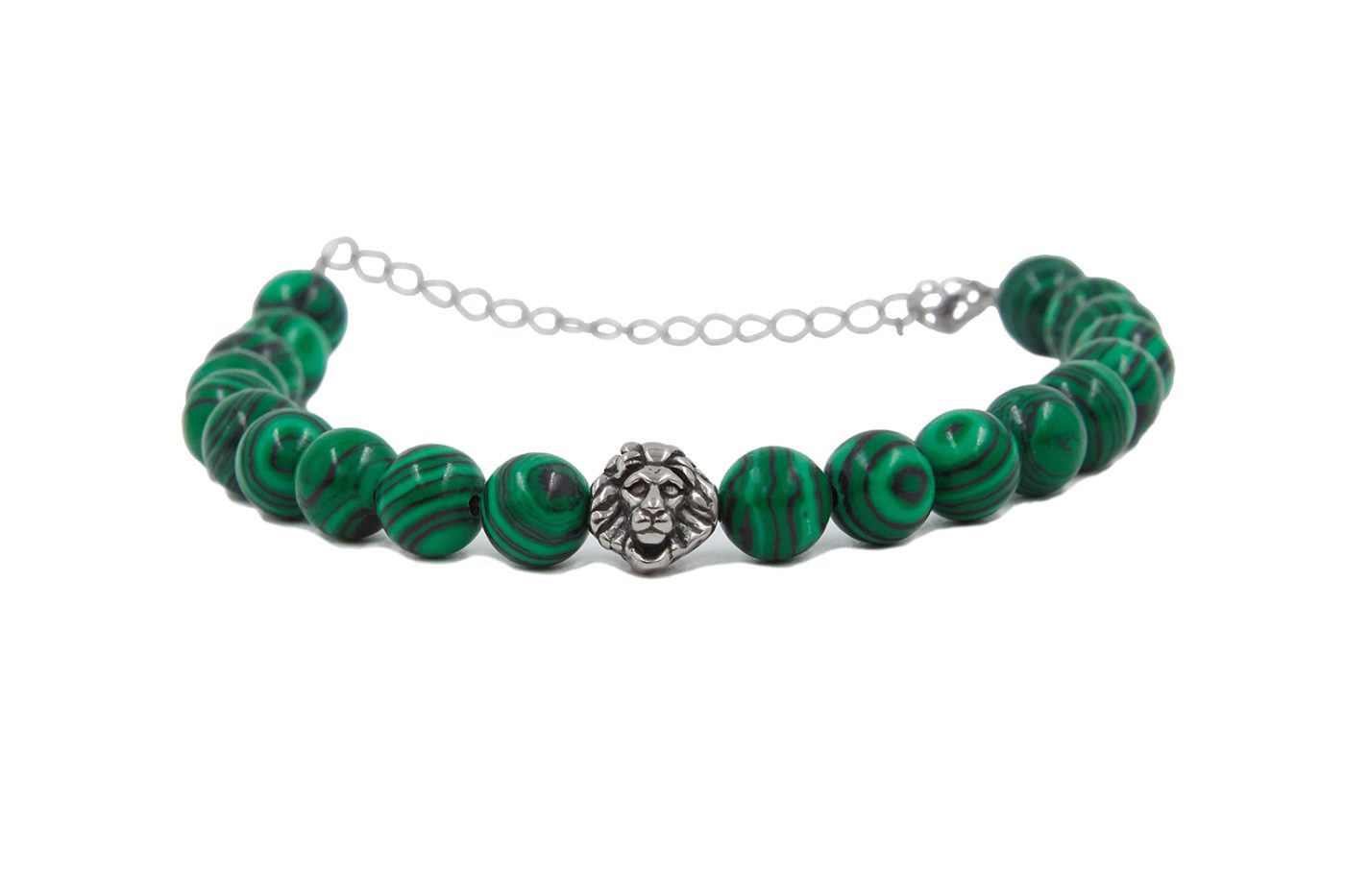 BRAC744 Βραχιόλι πράσινο με λιονταράκι