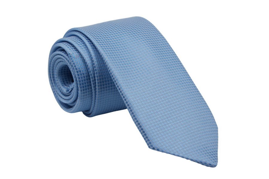 Γραβάτα σιέλ 7cm, Μετάξι 100%