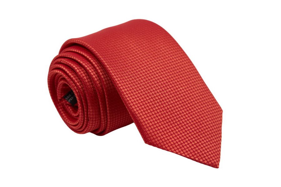 Γραβάτα πορτοκαλί 8cm, Μετάξι 100%