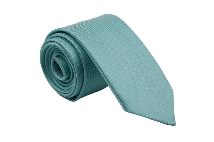 Γραβάτα σε χρώμα μέντας 7cm, Μετάξι 100%