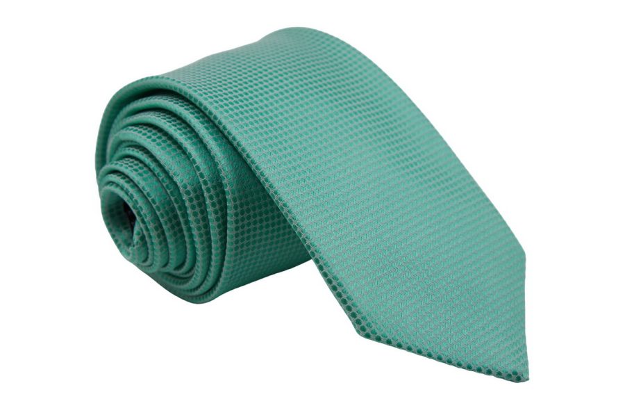 Γραβάτα σε χρώμα μέντας 8cm, Μετάξι 100%