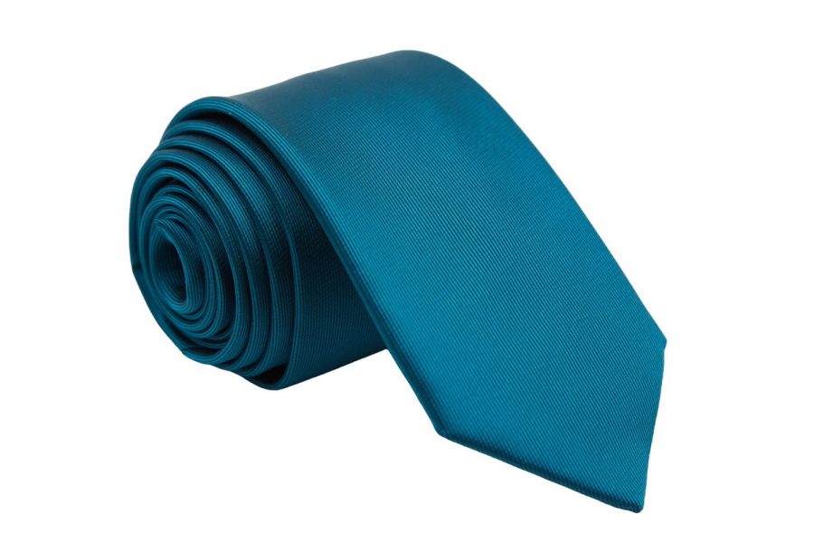 Γραβάτα πετρόλ μονόχρωμη, 7cm