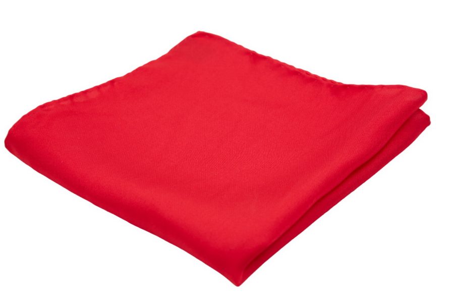 Μαντήλι τσέπης κόκκινο / απαλό μετάξι 100%