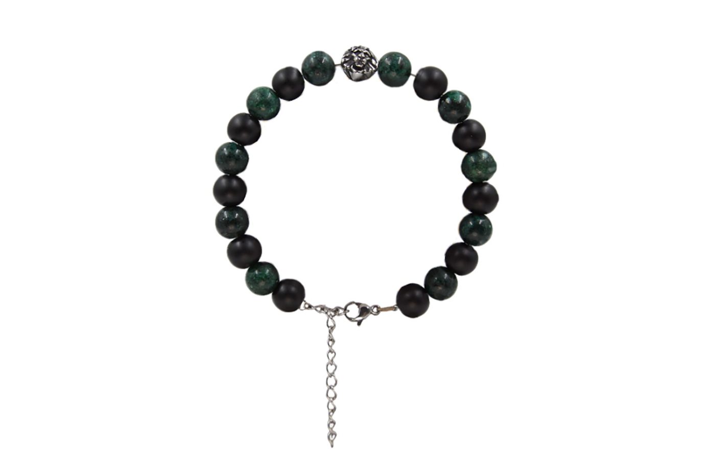 BRACEL0150 Βραχιόλι jade πράσινο / όνυχας