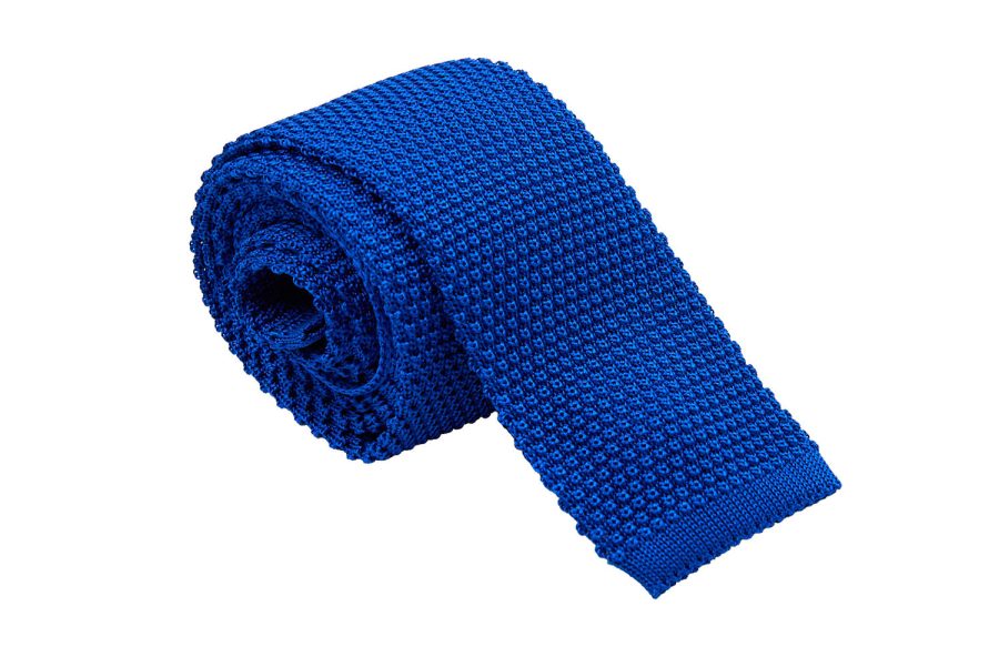 Πλεκτή γραβάτα blue electric
