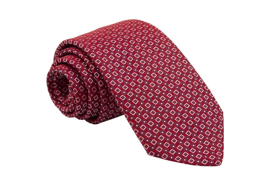 Γραβάτα κόκκινη με μικροσχέδια