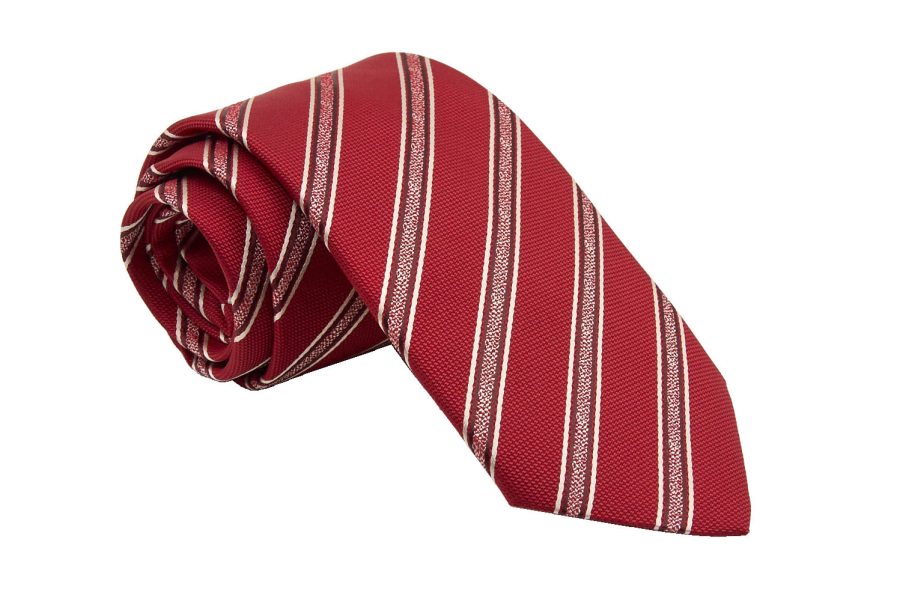 Γραβάτα κόκκινη / λευκές ρίγες