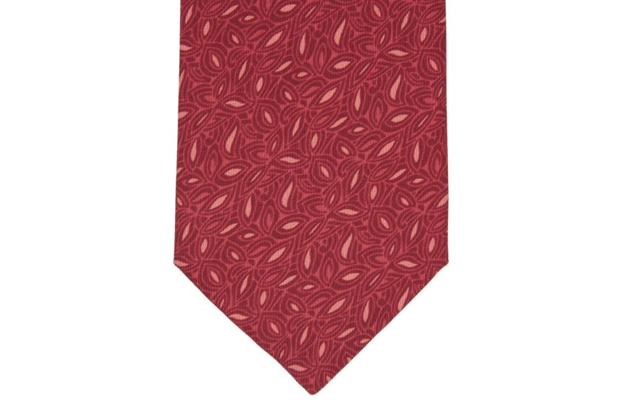Μεταξωτή γραβάτα κόκκινη με σχέδια