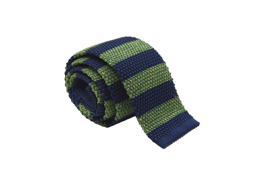 Γραβάτα πλεκτή μπλε / πράσινο