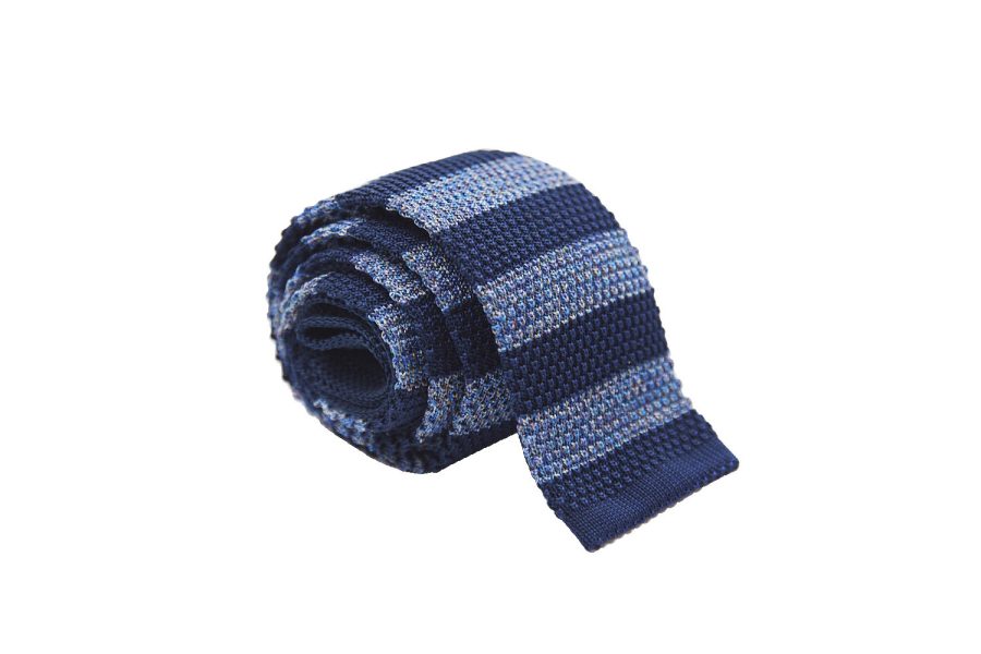 Γραβάτα πλεκτή μπλε / γαλάζιο