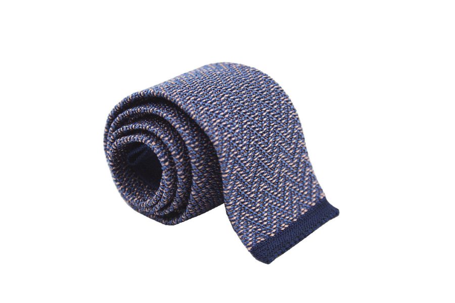 Γραβάτα πλεκτή μπλε / ροζ
