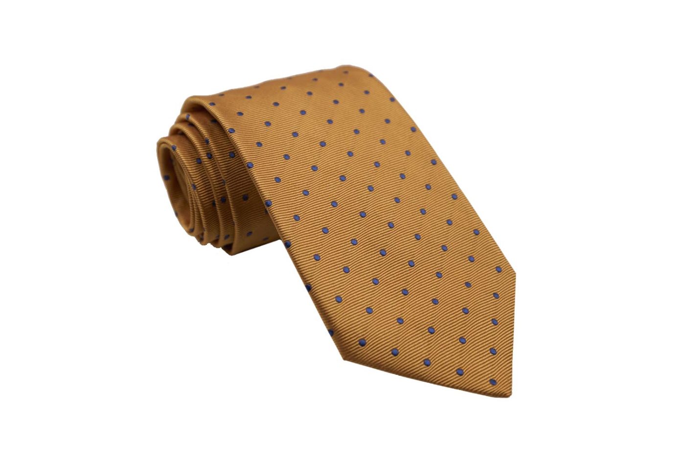 Γραβάτα πορτοκαλί / μπλε πουά