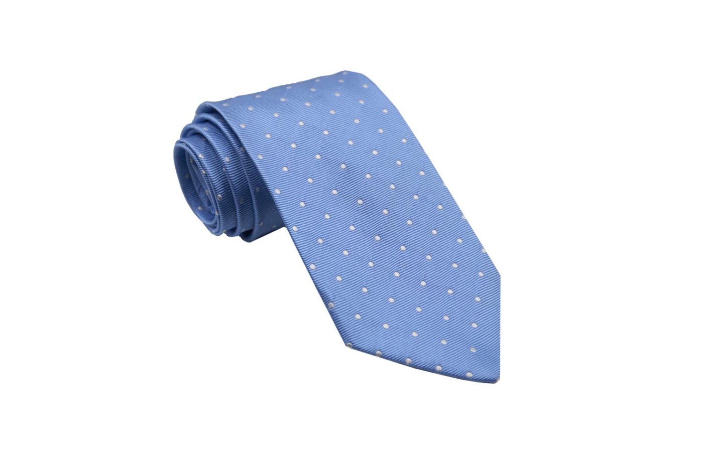 Γραβάτα γαλάζια / λευκά πουά