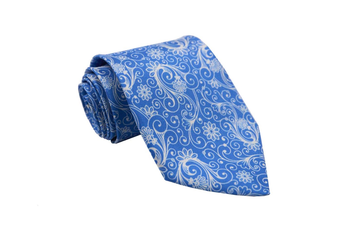 Γραβάτα μπλε / λευκά λαχούρια