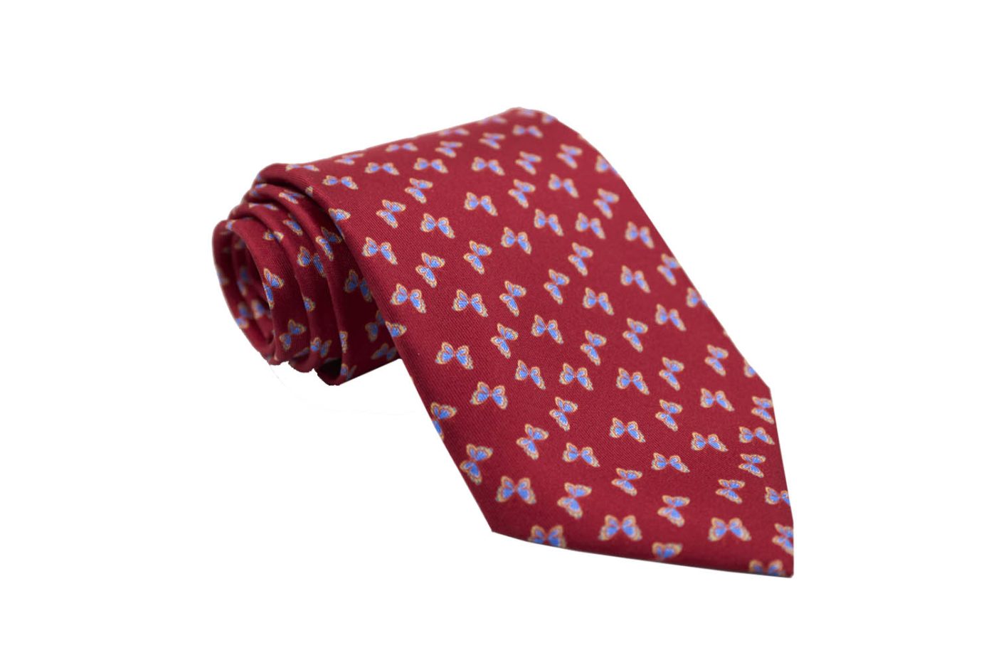 Γραβάτα κόκκινη / μπλε πεταλούδες