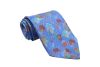 Γραβάτα μπλε / λουλούδια