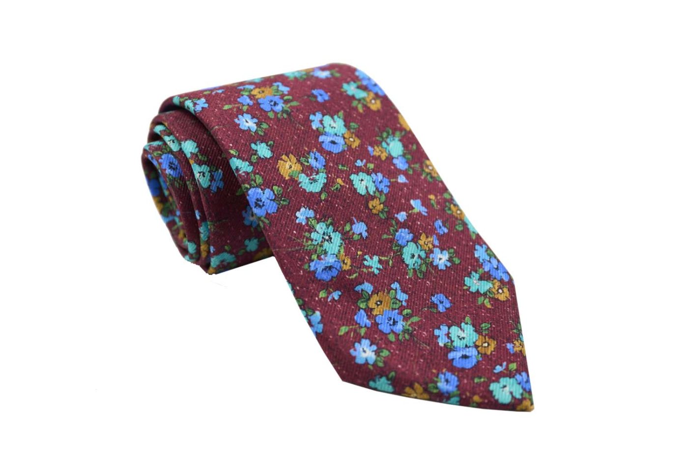 Γραβάτα μπορντό / λουλούδια
