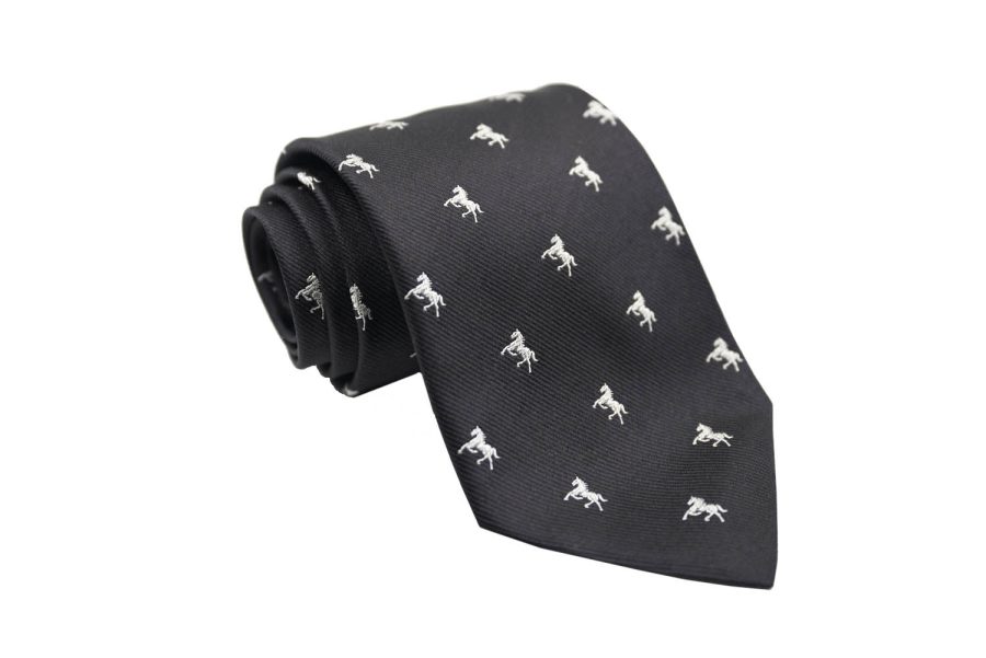 Γραβάτα μαύρη / λευκά άλογα