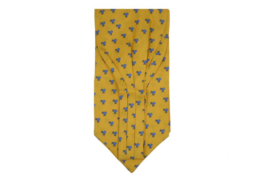 Φουλάρι Ascot I Κίτρινο με μπλε χταπόδια