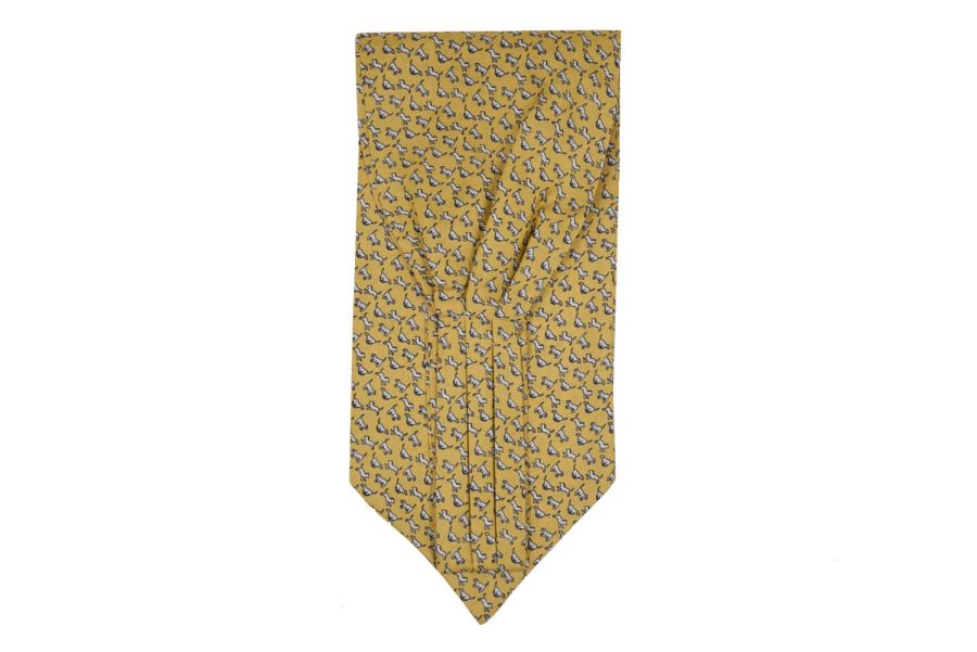 Φουλάρι Ascot / Κίτρινο με σκυλάκια