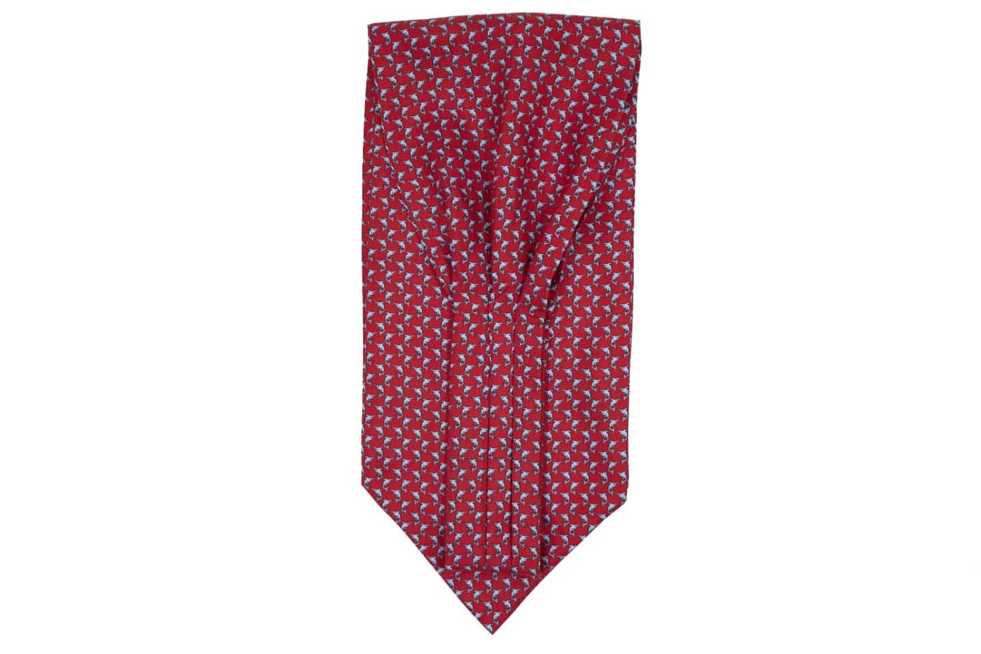 ASCOT1158 Φουλάρι Ascot / Κόκκινο με δελφίνια