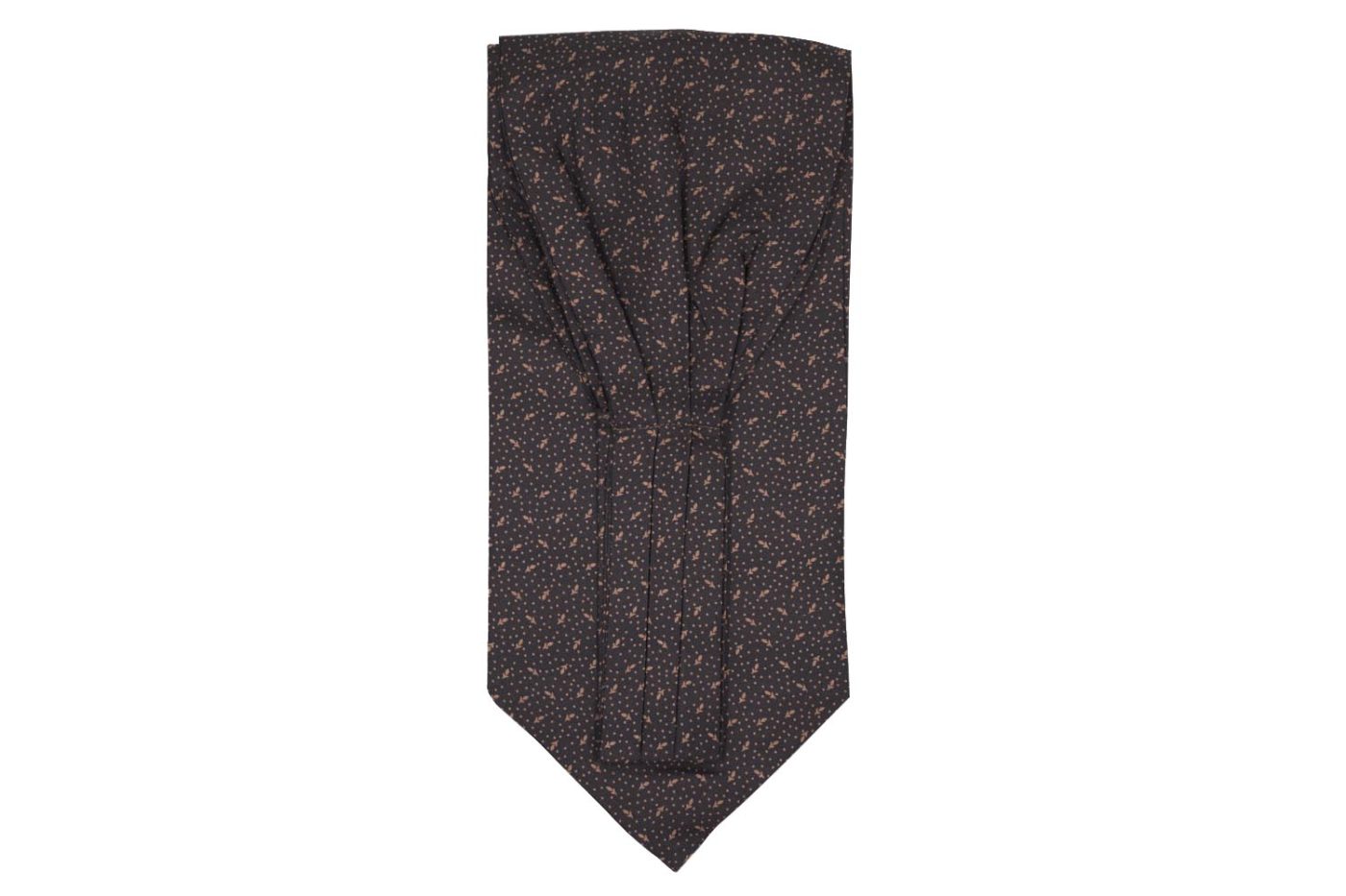 Φουλάρι Ascot / Μαύρο με καφέ σχέδια