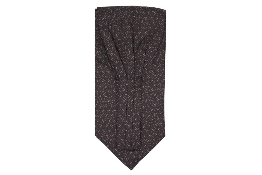 Φουλάρι Ascot / Μαύρο με καφέ σχέδια