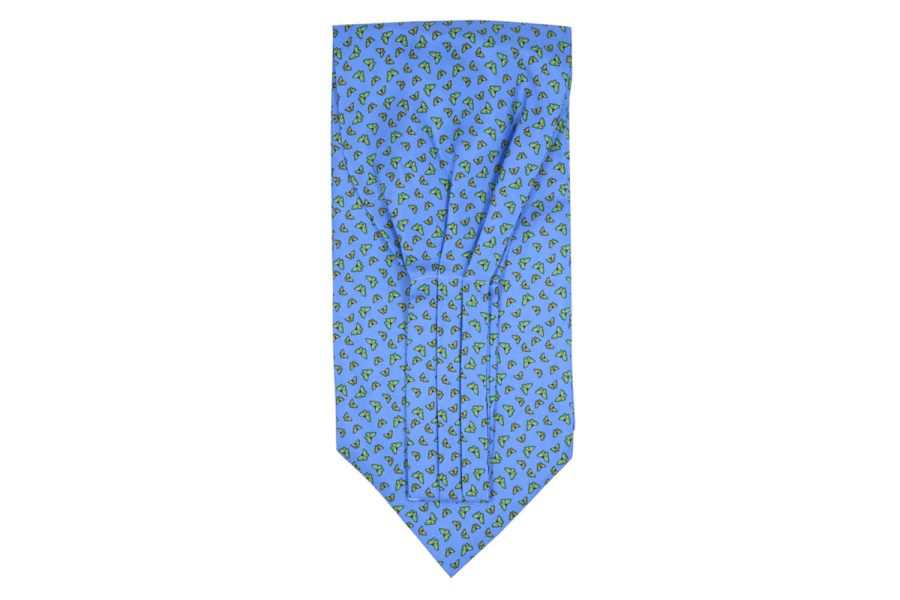 Φουλάρι Ascot / Γαλάζιο με πεταλούδες